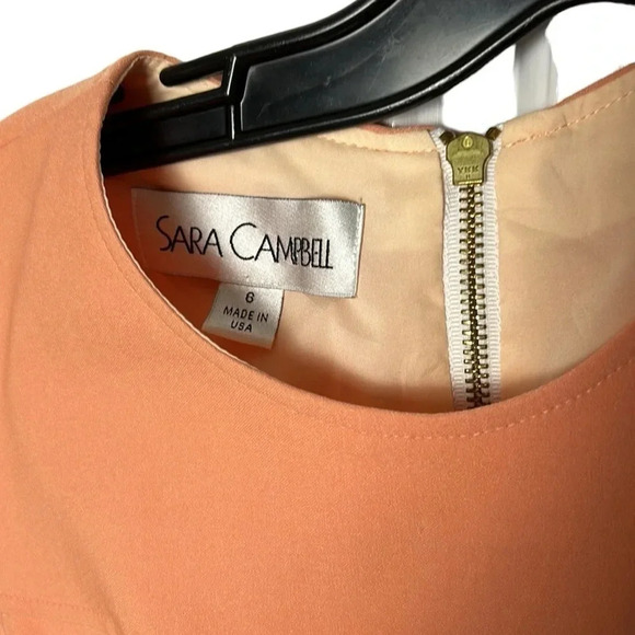 Sara Campbell dress women size 6 , coral,classy,lined, chic,dress.Career,event - Picture 8 of 12